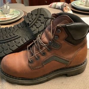 Redwing Men”s Steel Toe Work Boots, Size 7D